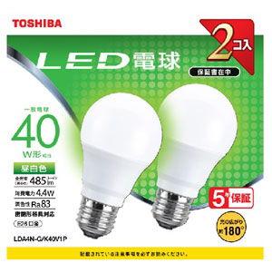 東芝 LED電球 一般電球形 485lm(昼白色相当)(2個セット) TOSHIBA LDA4N-G...