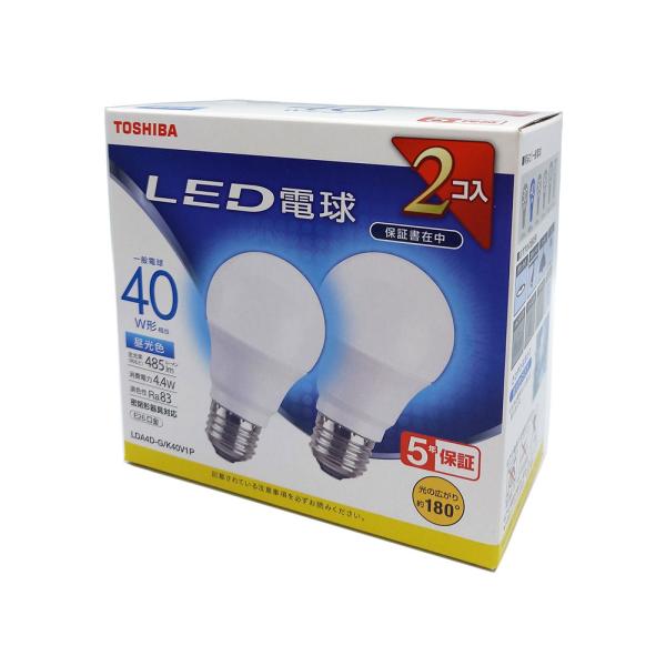 東芝 LED電球 一般電球形 485lm(昼光色相当)(2個セット) TOSHIBA LDA4D-G...