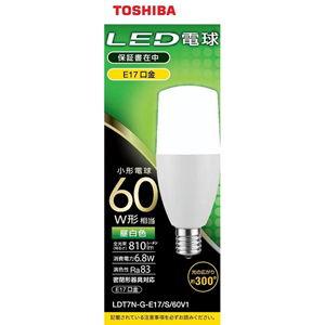 東芝 LED電球 小形電球形 810lm(昼白色相当) TOSHIBA LDT7N-G-E17/ S/ 60V1 返品種別A｜joshin