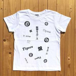 VMC 阪神タイガース承認 MixロゴTシャツ(ホワイト・レディース・サイズ：M) 返品種別A
