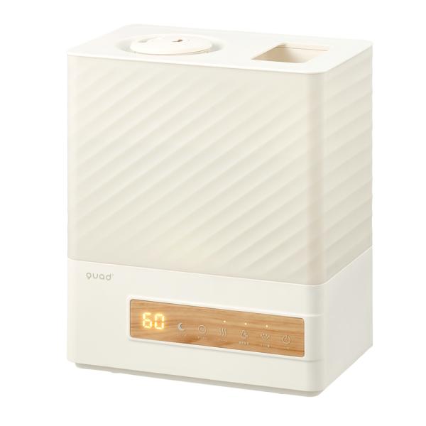 クワッズ ハイブリッド式加湿器(木造8.5畳まで/ プレハブ洋室14畳まで アイボリー) 上部給水式...