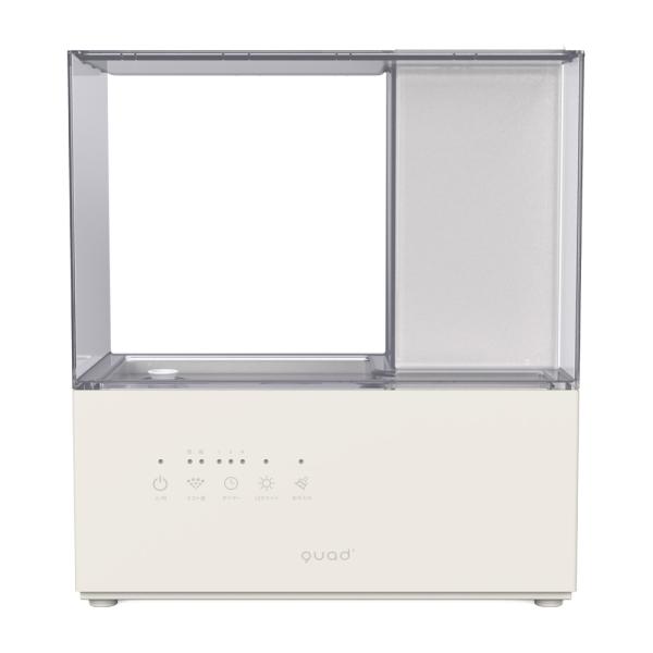 クワッズ スチーム式加湿器(木造4畳まで/ プレハブ洋室7畳まで アイボリー) 上部給水式スチーム加...