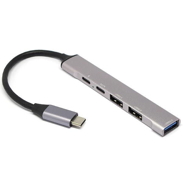 ルートアール PD給電対応 Type-C USBハブ USB3.0/ 2.0 4ポート OTG HU...