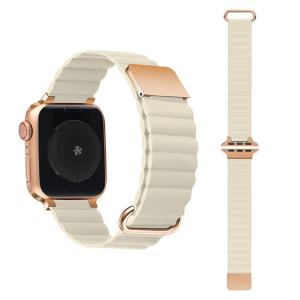 GAACAL (ガーカル) Apple Watch 1-9/SE1-2 (38/40/41mm) マグネット式PUレザーバンド (アイボリー) W00186AAの商品画像