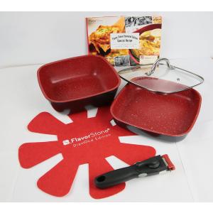 ダイレクトテレショップ (IH対応)フライパン6点セット レッド フレーバーストーン ダイヤモンドエディション T20900フレ-バ-スト-ン6テン 返品種別A