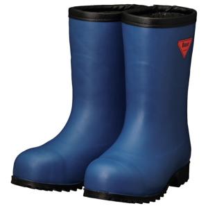 シバタ工業冷蔵庫長－４０℃　　ネイビー　27cm　長靴 冷蔵庫用安全長靴 シバタ工業 冷蔵庫長-40℃ DX ネイビー（レコ