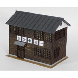木造単線機関庫Bタイプ 一文字屋根Ver. ：梅桜堂 HO(1/80) 未塗装