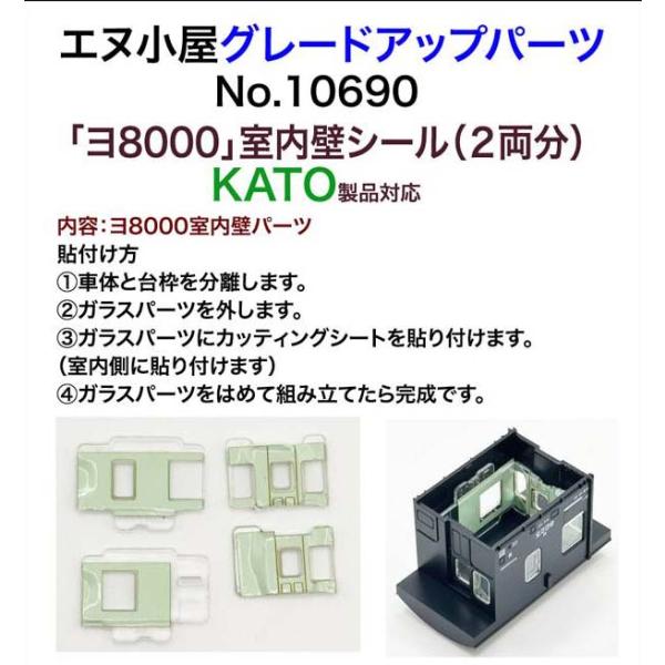 エヌ小屋 (N)10690 KATO製品対応 ヨ8000室内壁シール(2両分) 返品種別B