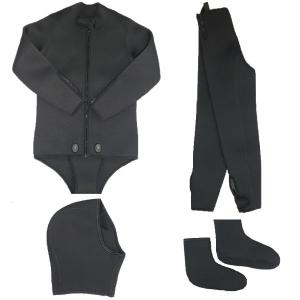 ファインジャパン ウェットスーツ4点セット LLB特サイズ FINE JAPAN セパレート FJ-9020-BK-LLBト