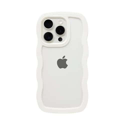 Hamee iPhone15 Pro用 ハイブリッドケース ULTRA FINE WAVY(ホワイト...