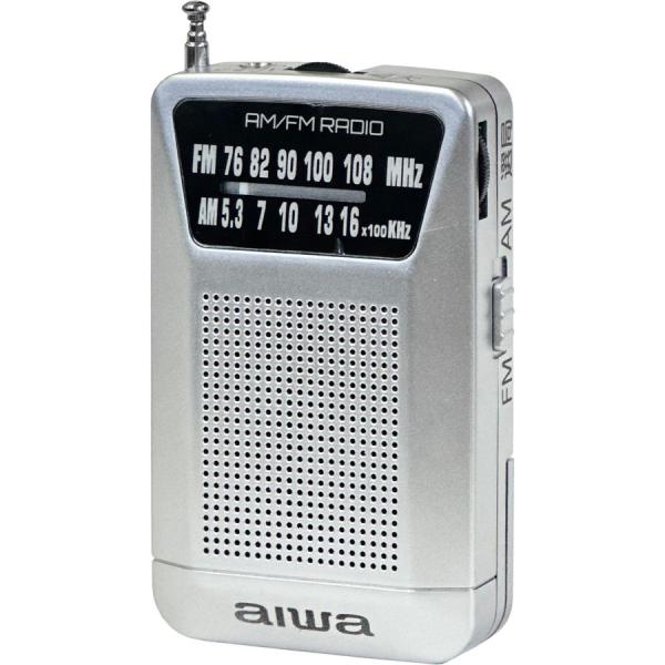 アイワ ワイドFM/ AM ポケットラジオ(シルバー) aiwa audio -G PPR1 GAA...