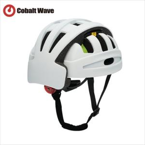 CobaltWave CE認証 自転車用折り畳みヘルメット サイズ55-59cm(大人用)(ホワイト) 返品種別B｜joshin