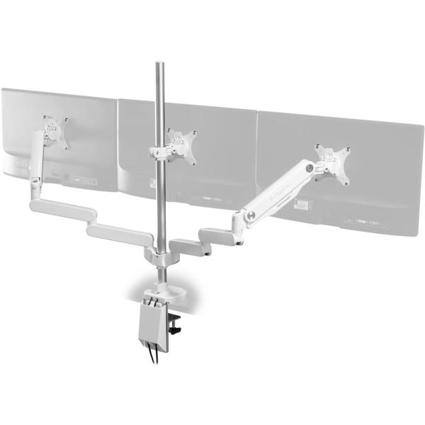 バウヒュッテ 27インチ対応 ロングモニターアームGSトリプル BMA-3GS-WH 返品種別A