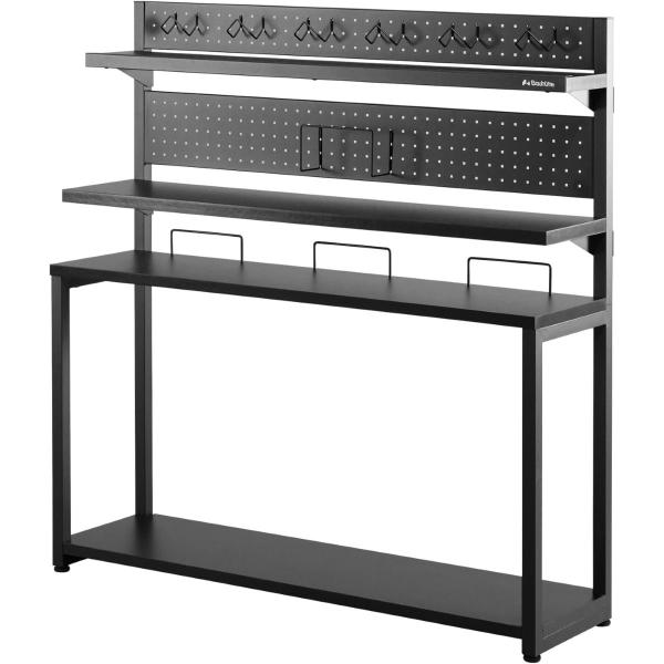 バウヒュッテ デスクサイドPCラック(ブラック・幅100×奥行27.5×高さ106cm) Bauhu...