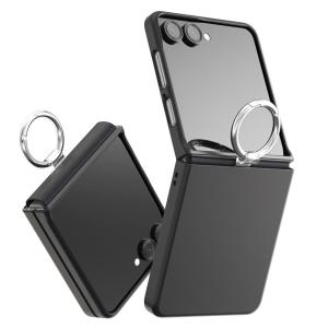 araree Galaxy Z Flip7 用 グリップ メタルリング付き Aero Flex R ヒンジまで保護 カバー ケース (ブラック) AR27951GZFP7の商品画像