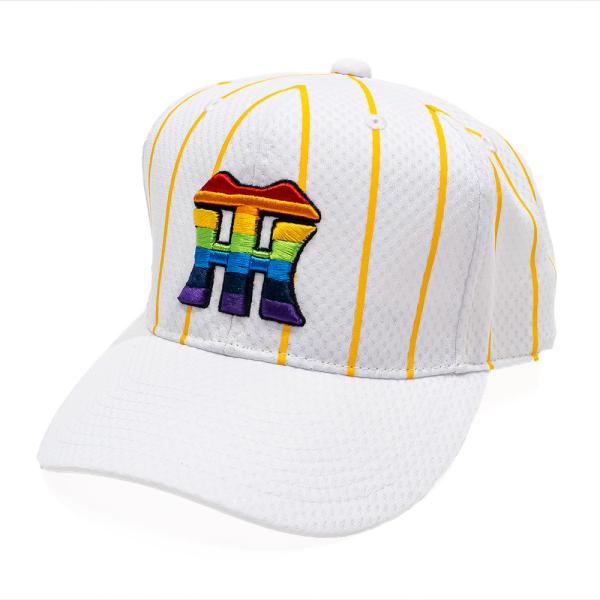 ミズノ (阪神タイガース公認)カラーキャップ(ホワイト×ゴールドイエロー×レインボー・サイズ：56-...