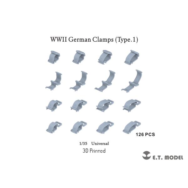 E.T.MODEL 1/ 35 WWII ドイツ クランプセット タイプ1(126個入)(P35-2...
