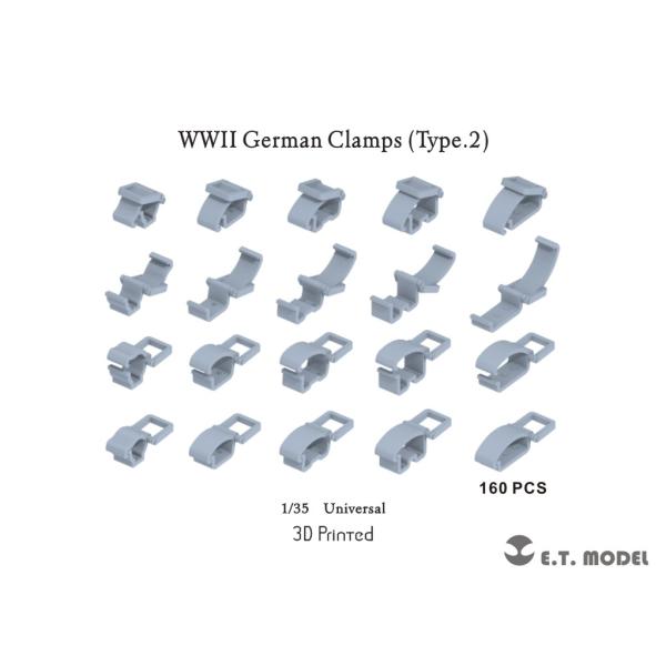 E.T.MODEL 1/ 35 WWII ドイツ クランプセット タイプ2(160個入)(P35-2...