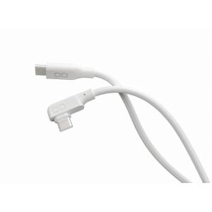CIO L字型シリコンケーブル USB-C to USB-C 100W 1m CIO-SLL30000-CC1-WH