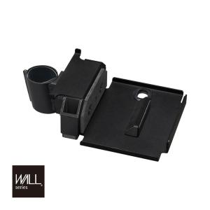 ナカムラ WALLテレビスタンド A2ハイ・ラージタイプ対応ポータブルゲーム機ホルダー(サテンブラック) EQUALS M05000247 返品種別A