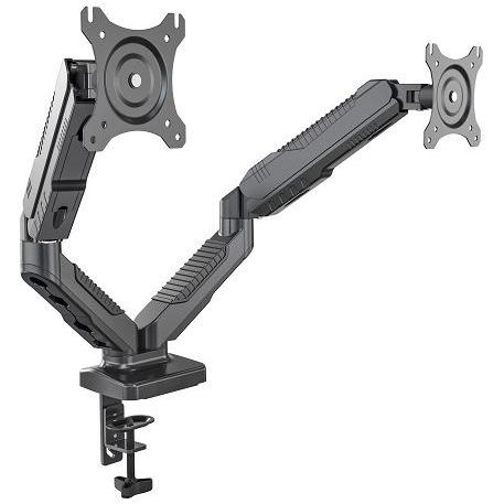 JAPANNEXT(ジャパンネクスト) 15〜32インチ対応 モニターアーム クランプ式 2画面 4...