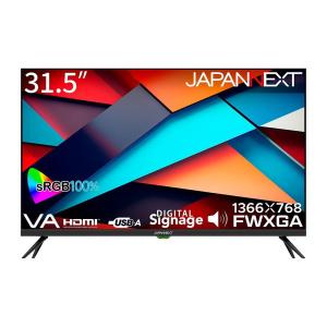 JAPANNEXT｜ジャパンネクスト サイネージ液晶ディスプレイ(31.5型/ VA/ FWXGA 1366×768/ 60Hz/ 8.5ms/ HDMI1.4/ VESA)(ブラック) JN-SV322HD 返品種別A