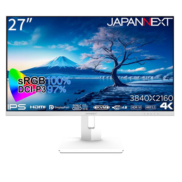 JAPANNEXT 液晶ディスプレイ(27型/IPS/4K UHD 3840×2160/60Hz/8...