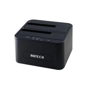 AOTECH エラースキップ対応クローン機能搭載 2.5型/ 3.5型SATA 2BAY HDD/ SSDスタンド ITPROTECH AOK-CLONE-U3