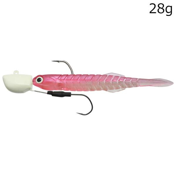 issei 海太郎 カタクチワームセット 太刀魚仕様 28g(ケイムラグロー) 返品種別A