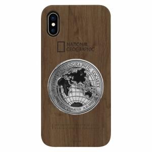 National Geographic iPhone XS/ X用 Metal-Deco Wood Case(ウォルナット) NG12963IX 返品種別A｜joshin