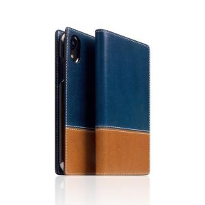 SLG Design iPhone XR用 Tampomata Leather case(ブルー × タン) SD13665I61 返品種別A｜joshin