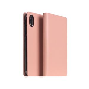 SLG Design iPhone XR用 Calf Skin Leather Diary(ベビーピンク) SD13703I61 返品種別A｜joshin