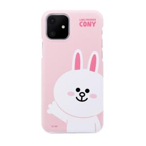 LINE FRIENDS iPhone 11用 ハードケース SLIM FIT ベーシック(コニー) KCJ-SFX002 返品種別A｜joshin