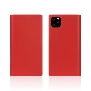 SLG Design iPhone 11 Pro用 手帳型ケース Calf Skin Leather Diary(レッド) SD17890I58R 返品種別A｜joshin