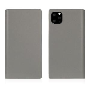 SLG Design iPhone 11 Pro Max用 手帳型ケース Calf Skin Leather Diary(グレー) SD17963I65R 返品種別A｜joshin