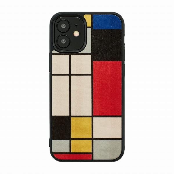 Man＆Wood iPhone 12 mini用 天然木ケース Mondrian Wood I192...