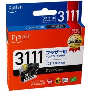 プレジール ブラザー用 LC3111BK互換インクカートリッジ ブラック PLE-BR3111B