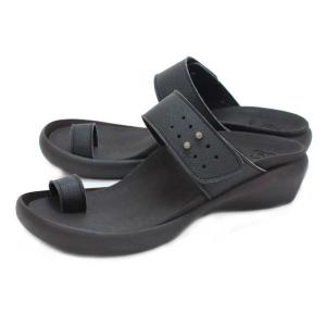 RegettaCanoe ボタンベルト トングサンダル リゲッタカヌー レディース CJFW3511-BLK-M