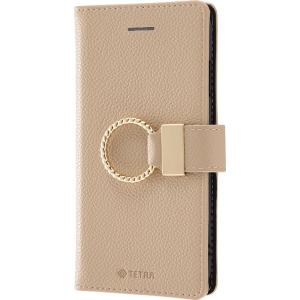 レイアウト iPhone SE(第2世代)/ 8/ 7用 手帳型ケース TETRA リング付き(モカ...