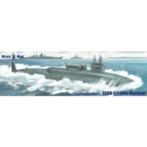 ミクロミル 1/ 350 SSBN-611 ジョン マーシャル 原子力潜水艦プラモデル