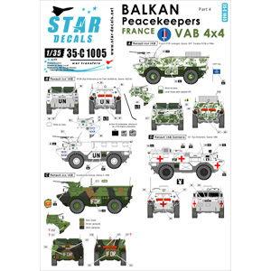 STAR DECALS 1/ 35 バルカン半島の平和維持部隊#4.フランス軍 VAB UNPF/ ...