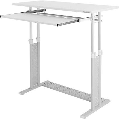 バウヒュッテ 昇降式スタンディングデスク「ワイド」 (幅100cm×奥行45〜72.5cm) ホワイ...