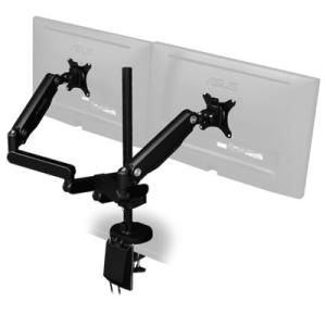 バウヒュッテ 34インチ対応 ロングモニターアームGSデュアル (ブラック) BMA-2GS-BK ...