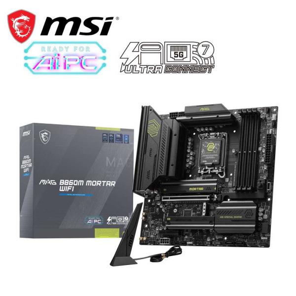 MSI｜エムエスアイ MSI MAG B860M MORTAR WIFI マザーボード(ブラック) ...