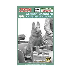 フリーダムモデルキット 1/ 16 ジャーマンシェパード Vol.1：側車に乗るK-9(軍犬)(FR...