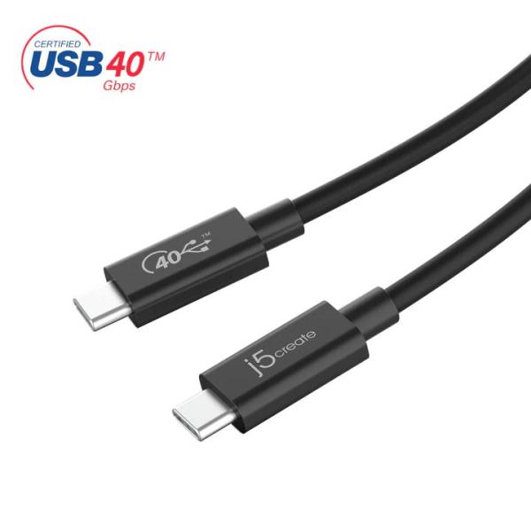 ジェイファイブクリエイト フル機能 USB-Cケーブル(USB4 Gen3) PD 100W対応 8...