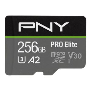 PNY(ピーエヌワイ) microSDXCメモリカード 256GB(Class 10 UHS-I U3 V30 A2) PNY Pro Elite U3 P-SDU256V32100PRO-GE 返品種別B