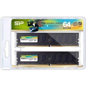 SiliconPower(シリコンパワー) PC4-25600 (DDR4-3200)288pin UDIMM 64GB(32GB×2枚) SP064GBLFU320F22 返品種別B｜joshin