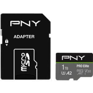 PNY(ピーエヌワイ) microSDXCメモリカード 1TB(Class 10 UHS-I U3 V30 A2) PNY Pro Elite U3 P-SDU1TBV32100PRO-GE 返品種別B｜joshin