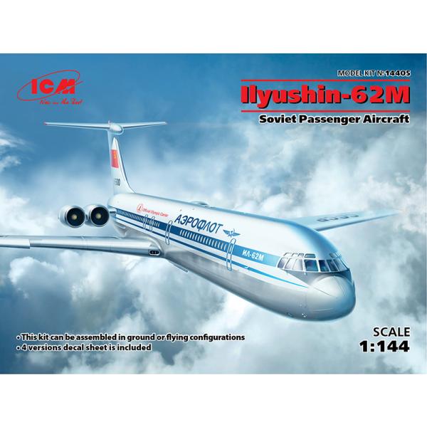ICM (再生産)1/ 144 イリューシン IL-62M 長距離旅客機(14405)プラモデル 返...